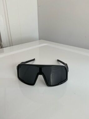 Men's Black Shield Sunglasses - Unbranded